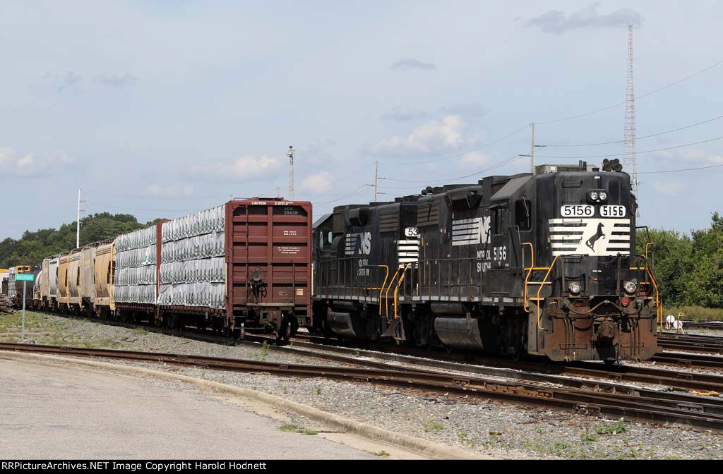 NS 5156 sits outside the yard tower